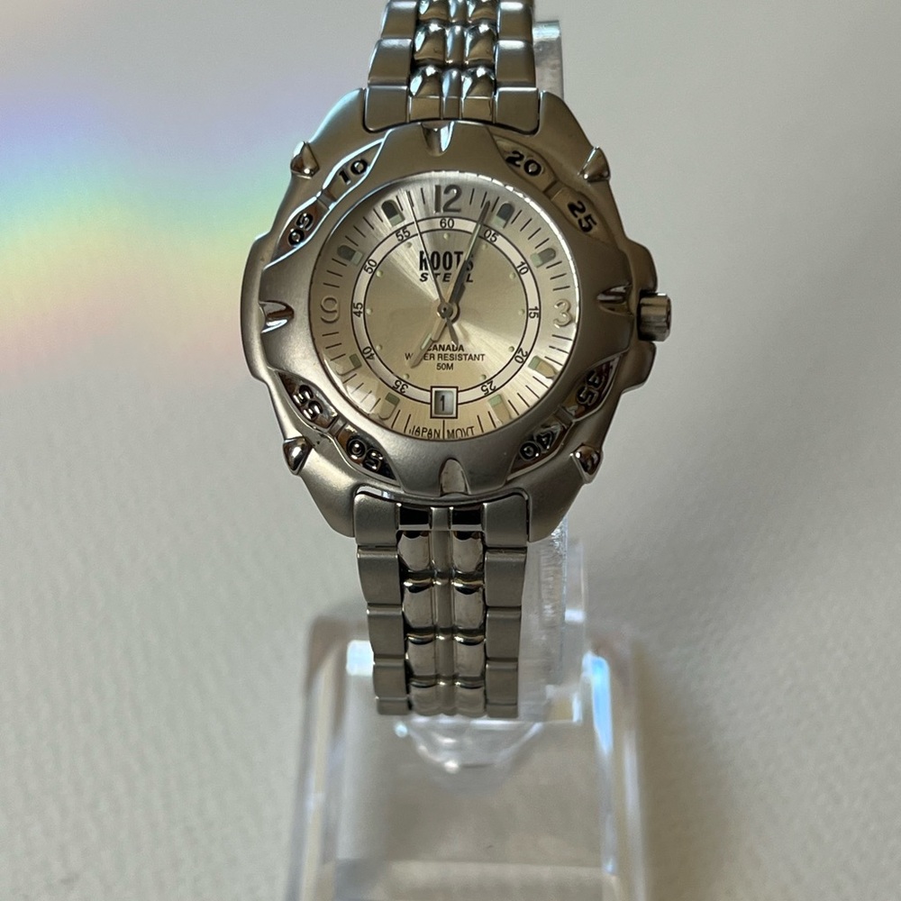 ROOTS Stainless Steel Watch with Silver Dial